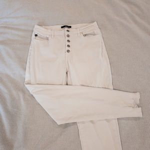 Kancan LA White Button Jeans